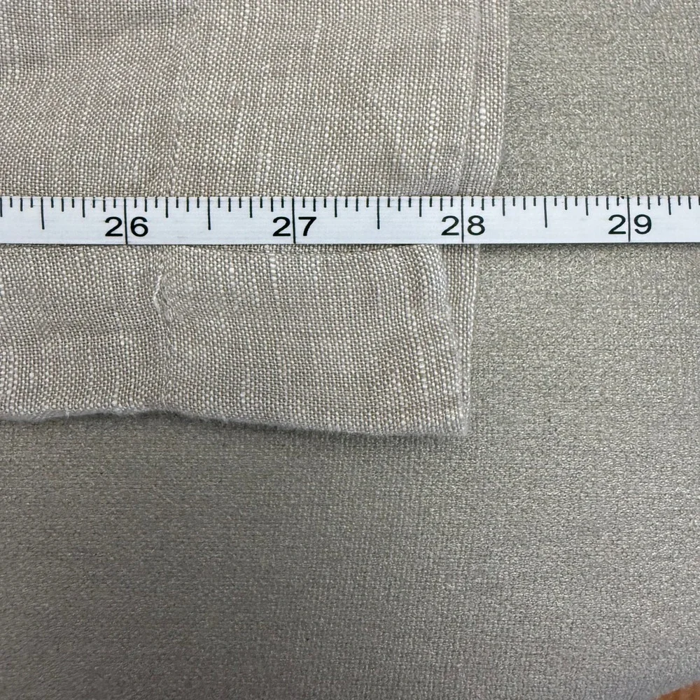 Quince European Linen Wide Leg Pants Driftwood Natural High Rise Size 16 NEW